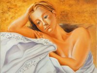 Jeune fille portrait ERVAIS Dominique L55 H46