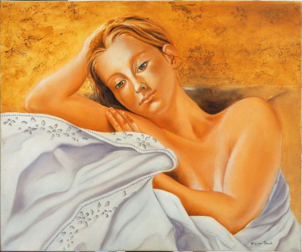 Jeune fille portrait ERVAIS Dominique L55 H46