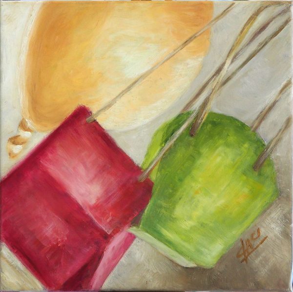 Tableau losange sacs GAYOUX Daniela L30 H30