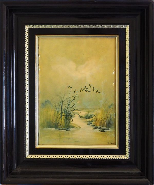 Emaux vol canards sauvages RASCUAL MA L25 H30