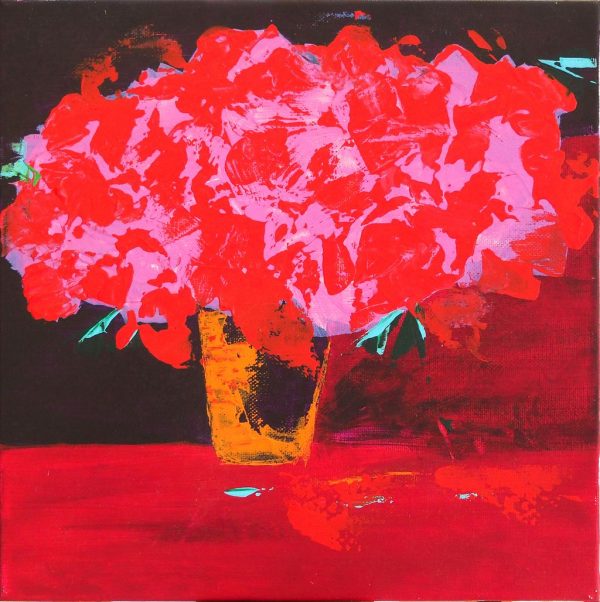 Bouquet rouge fluo ROUVIERE Nicole L30 H30