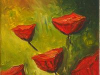 tableau coquelicot CLAIRTEAU Pascal L20 H20