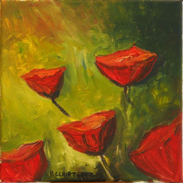 tableau coquelicot CLAIRTEAU Pascal L20 H20