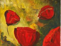 tableau coquelicot CLAIRTEAU Pascal L20 H20
