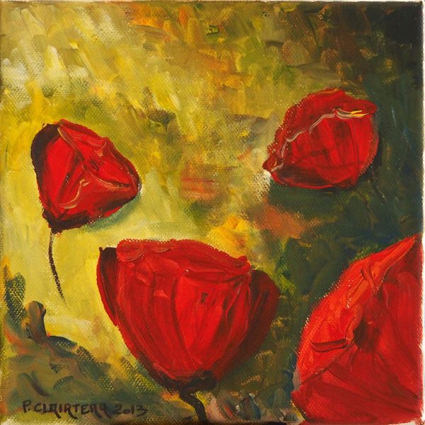 tableau coquelicot CLAIRTEAU Pascal L20 H20