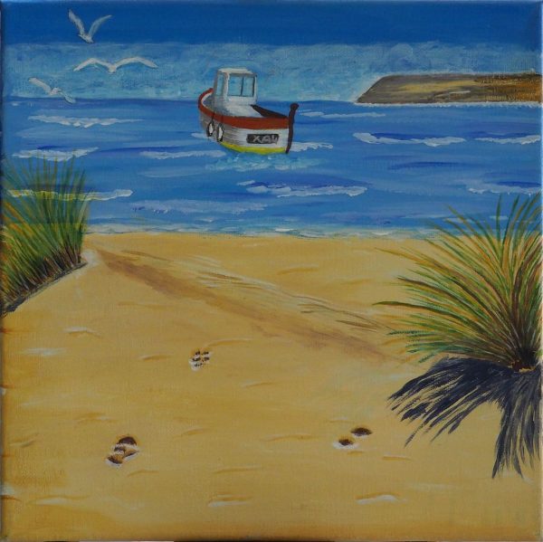 Plage et Bateaux anonyme  L30 H30