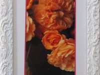 cadre blanc photo de roses AMICALE LAIQUE Atelier encadrement L13 H16