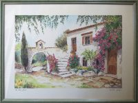 Le Mas Fleuri encadré GALLEGO M L68 H51