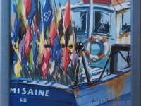Mas de misaine encadré anonyme  L34 H44