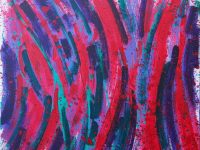 Tableau coloré moderne GENTY Michel L90 H90