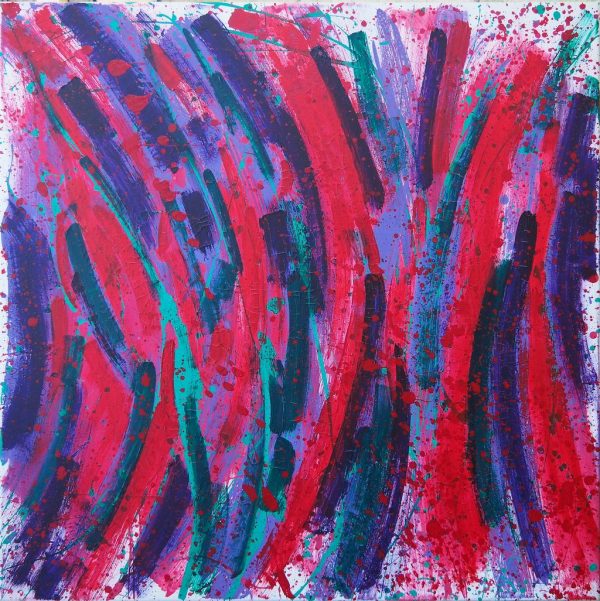 Tableau coloré moderne GENTY Michel L90 H90
