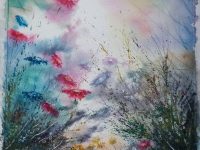 coquelicots et végétation CALANDREAU Claude L27 H27