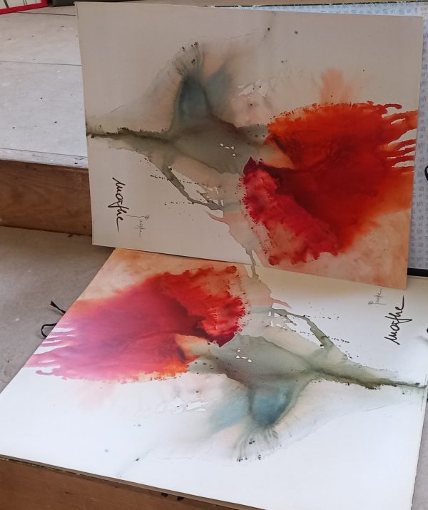 Posters aquarelle coquelicot Marthe  L60 H80