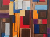 Huile moderne marron ARNAUD Michel L50 H60