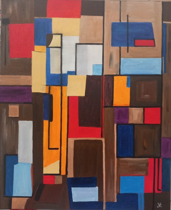Huile moderne marron ARNAUD Michel L50 H60