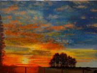 Paysage coucher de soleil OMS  L80 H60