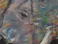 2 éléphants LUTAUD Sarah L30 H60