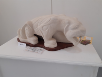 Sculpture pierre Panthère, Mano Giosa,Lo 80 L30 H40