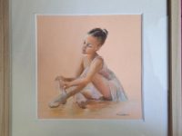Danseuse assise pastel MORY Christiane L20 H20