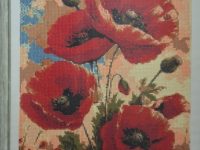 coquelicot quatre vertical ciel perle cadre gris Atelier Gourville Michèle L43 h54